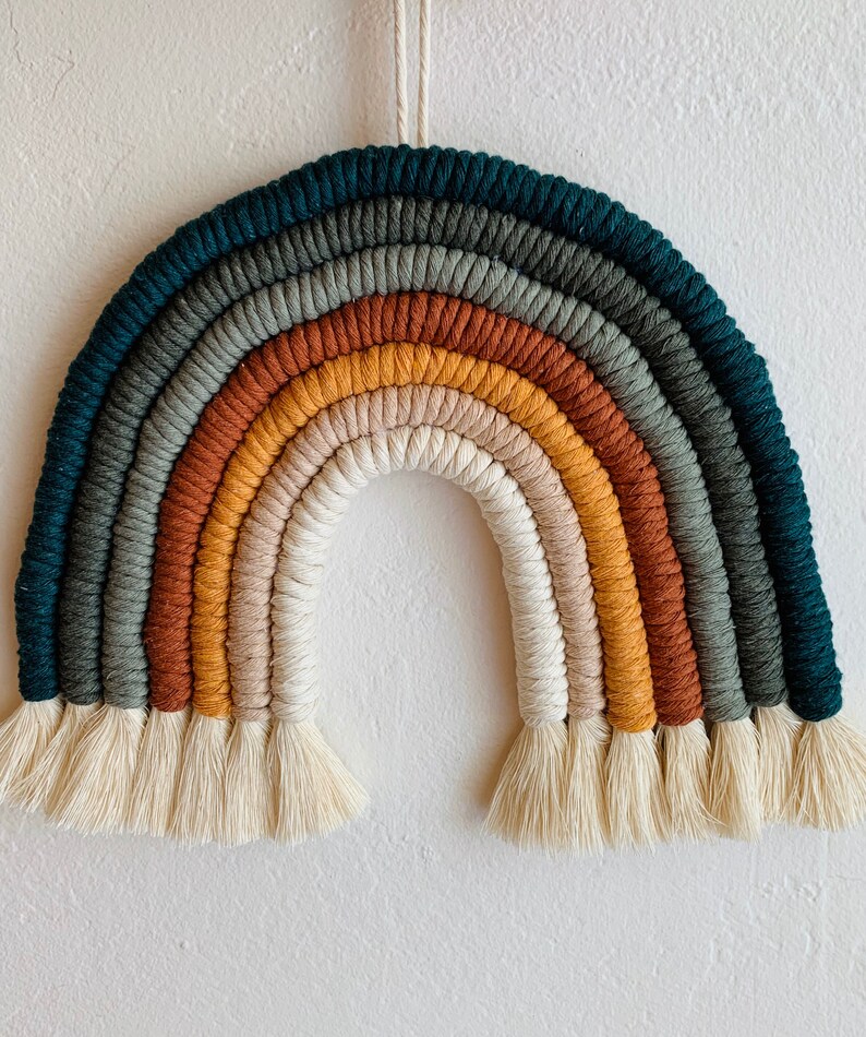 DEEP FOREST Macrame Rainbow Wall Hanging Macrame Rainbow Etsy