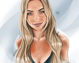 Custom digital portrait, Cartoon art from photo, Social media picture, Digital Logo