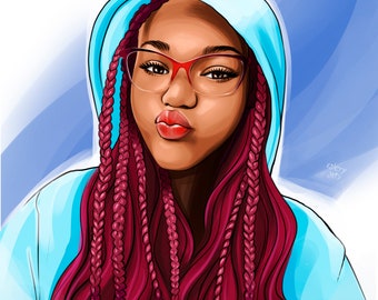 Custom Digital Portrait from Photo, Personalized Illustration (Digital Download)