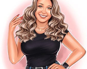 Custom Business Logo Art, Personalized Digital Portrait, Cartoon Avatar Design (Digital Download)