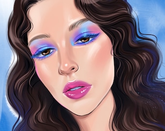 Custom Digital Portrait – Realistic Headshot Logo for Social Media (1 Person)