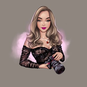 Digital custom portrait in cartoon style, profile picture, caricature, commission art from photo, gift for girlfriend or fiance