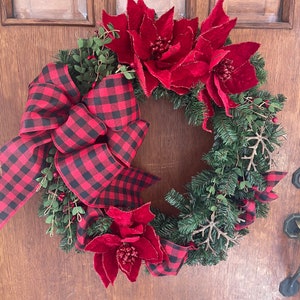 Buffalo Plaid Holiday Wreath