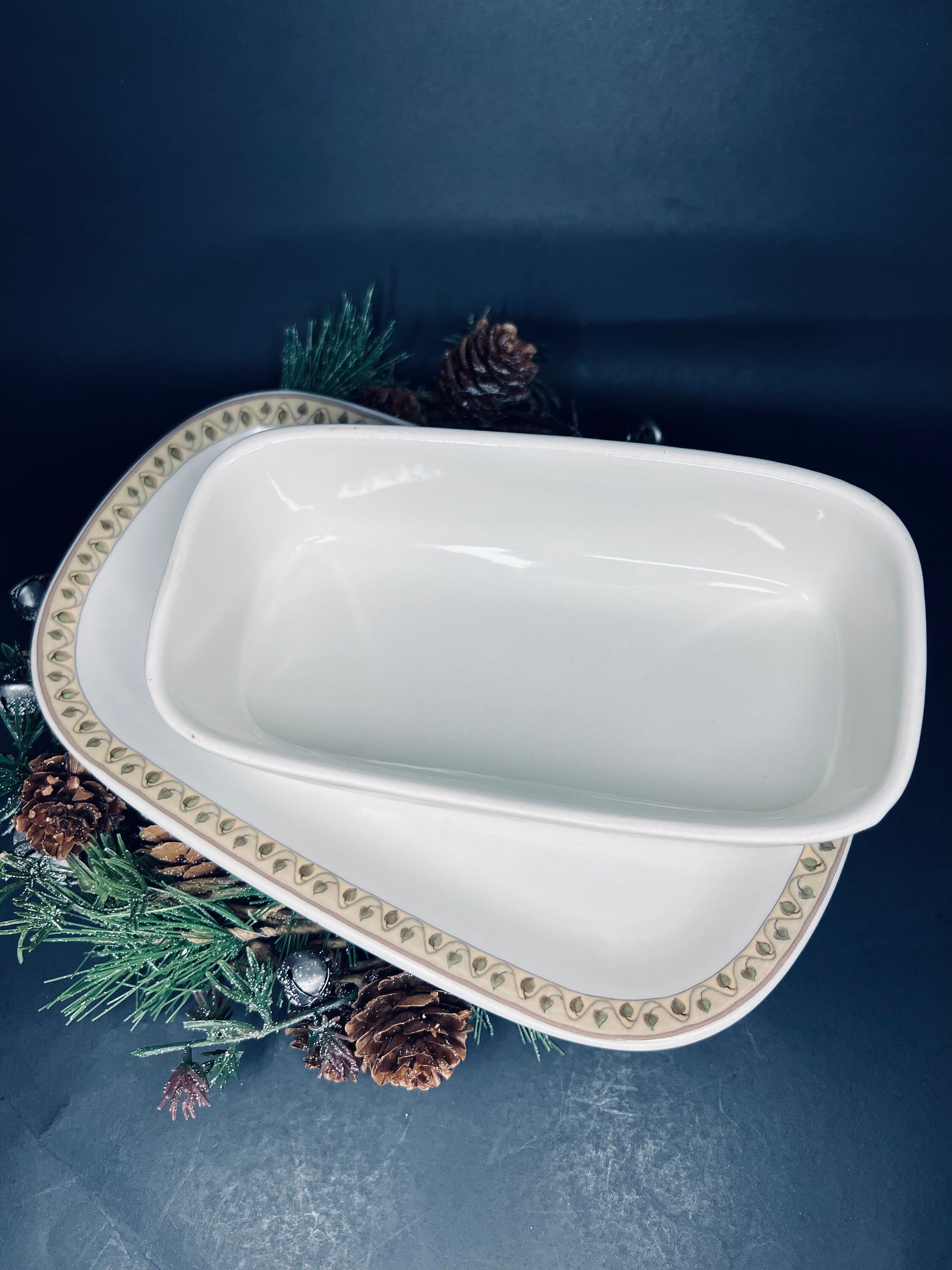 Mikasa INTAGLIO 80s Vintage Ceramic Lidded Covered Butter Dish Etsy