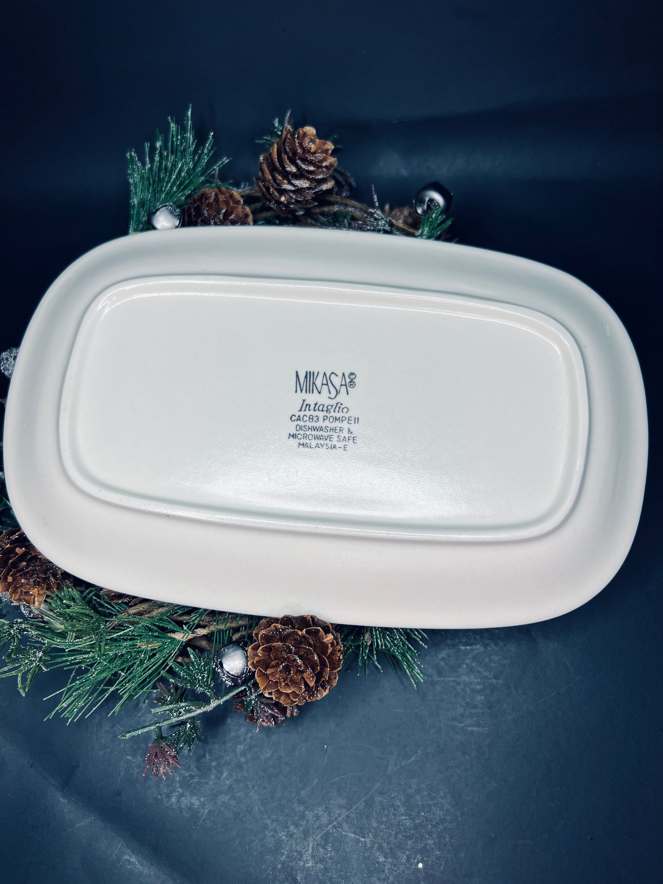 Mikasa INTAGLIO 80s Vintage Ceramic Lidded Covered Butter Dish Etsy