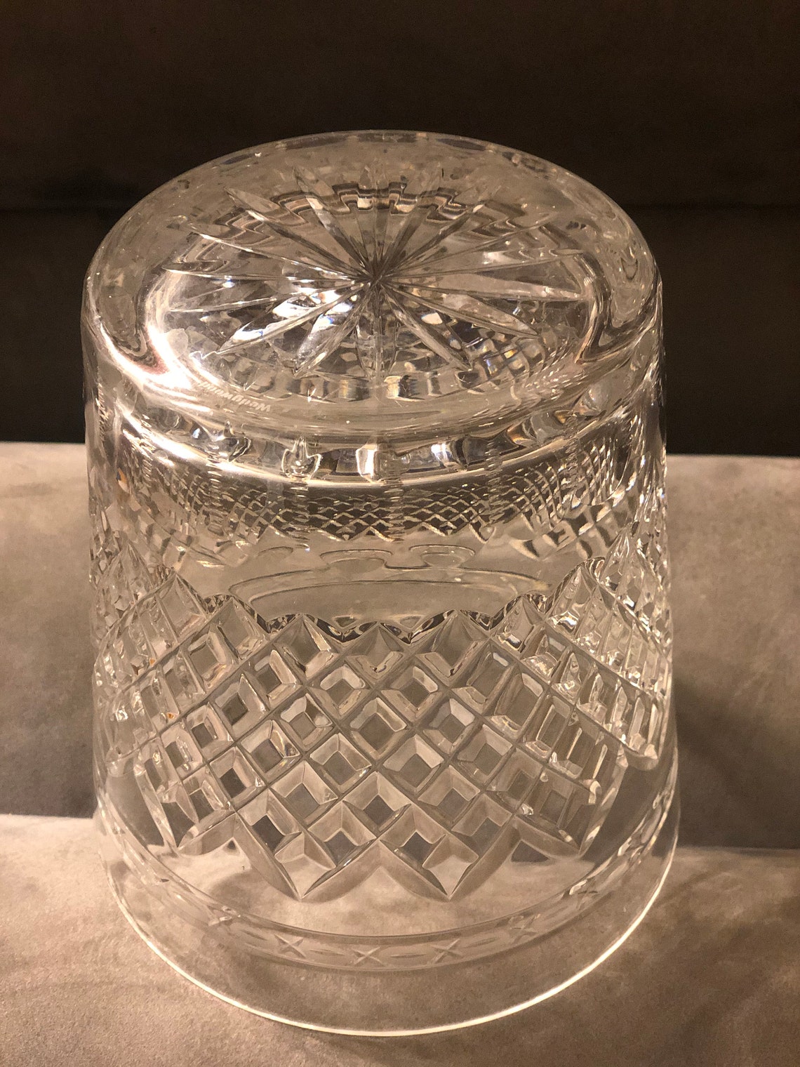 Wedgwood Lead Crystal wide vase or planter flower Etsy