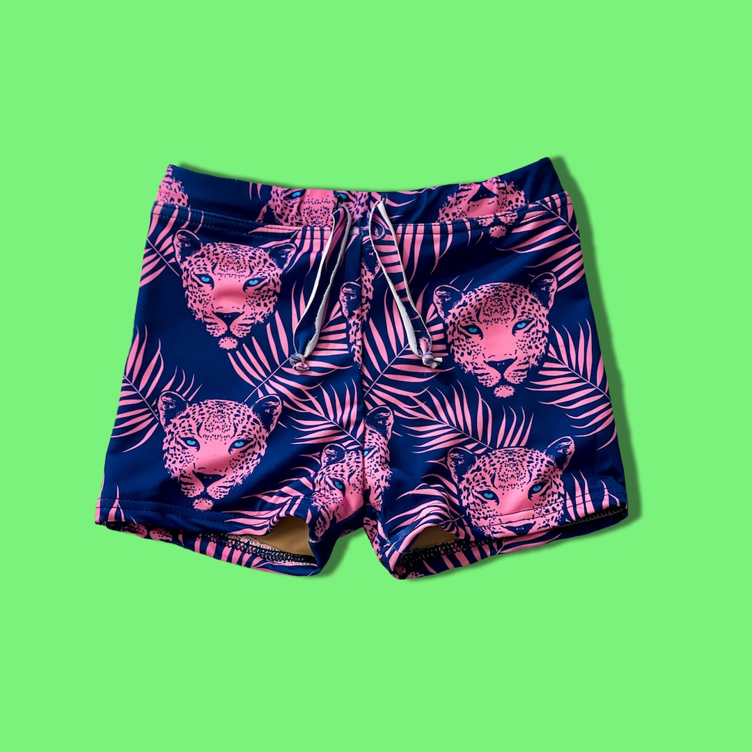 Animal Print Euro Style Swim Trunks//boys Swimwear//boys Swim Trunks