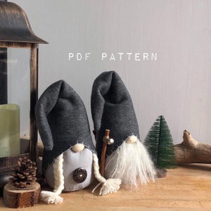 Christmas Gnome Gonk PDF e-Pattern, Upcycling Scandinavian Nisse Tomte Traditional Craft Gift Project, Moderate Skill Level