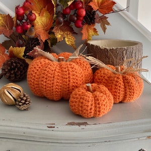 Autumn Pumpkins Home Decor Crochet Pumpkin Decorations SPICY Decorative Handmade Fall Knitted Hygge Fabric Pumpkins Orange Halloween