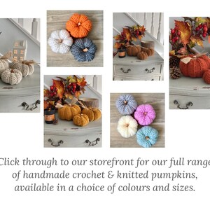 Autumn Pumpkins Home Decor Crochet Pumpkin Decorations CREAM Decorative Handmade Fall Knitted Hygge Fabric Pumpkins Neutral image 9