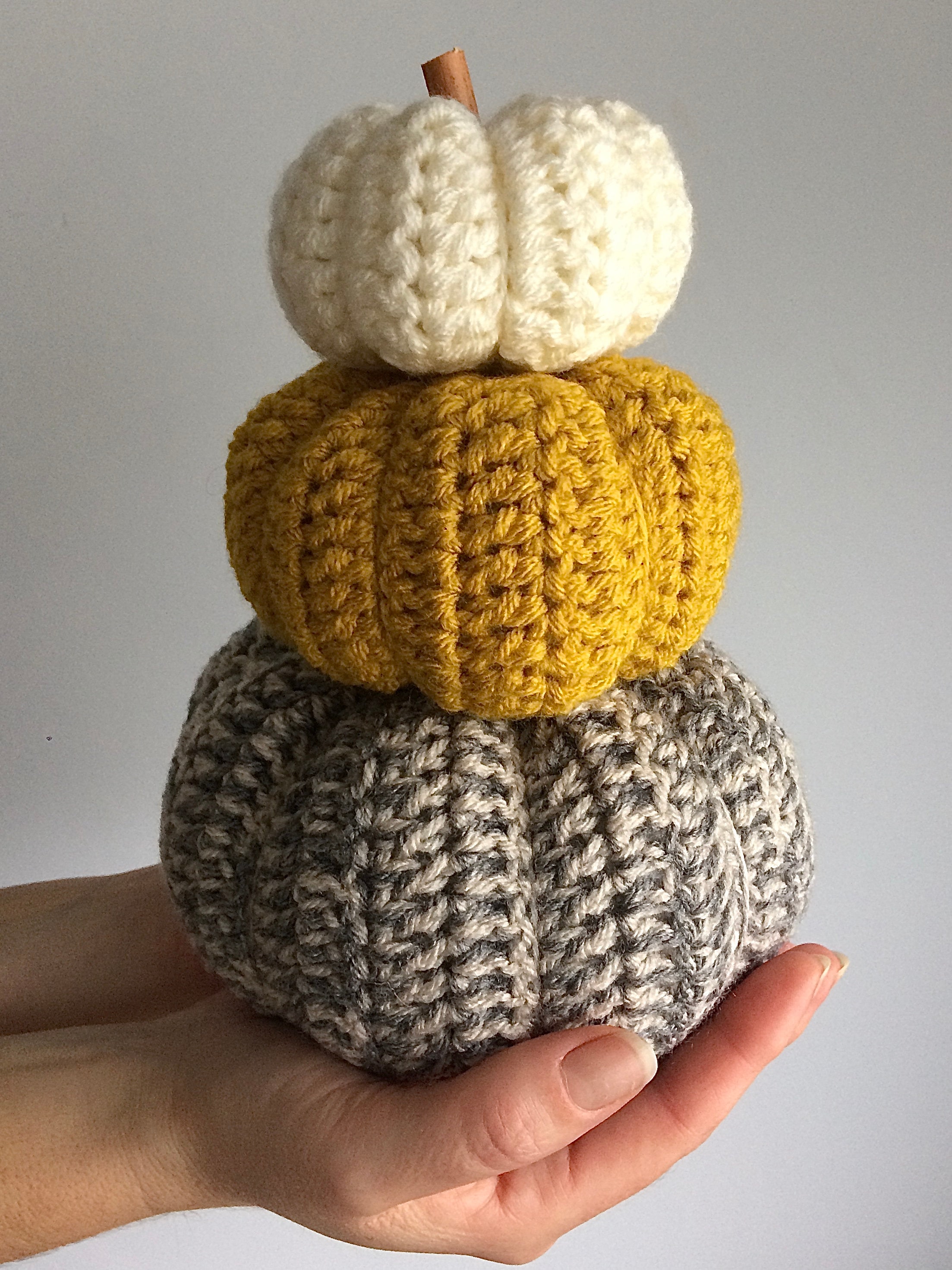 Crochet Pumpkins Pattern 3 sizes Easy Beginner PDF Digital Etsy