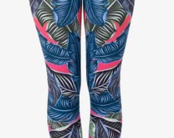 The Aerialist - Leggings di felci di mezzanotte - Gamma Chill Out. Adatto per sete, cerchi e altre arti circensi aeree