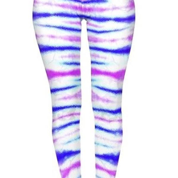 The Aerialist - Cyan Surf Leggings - Chill Out Range. Suitable for Silks, Hoop, and other Aerial Circus Arts