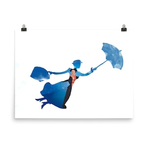 Mary Poppins Silhouette Poster