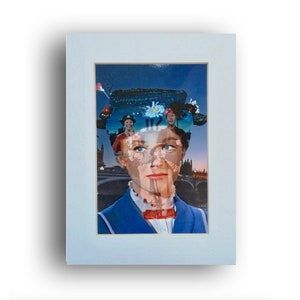 Mary Poppins mounted print with the Banks children and Bert