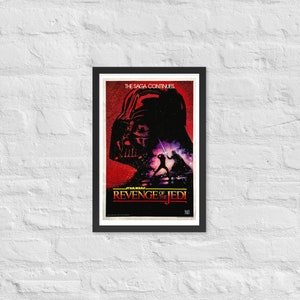 Remastered Star Wars Return of the Jedi / Revenge of the Jedi vintage poster framed