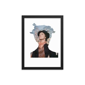 Mary Poppins print, Julie Andrews silhouette art Framed poster
