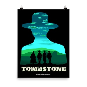 Tombstone movie poster, fine art film print (Emerald green)