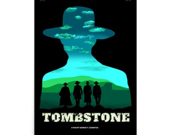 Tombstone movie poster, fine art film print (Emerald green)