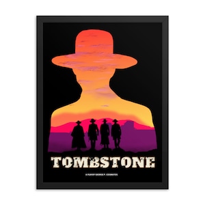 Tombstone movie poster, fine art framed film print