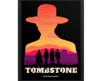 Tombstone movie poster, fine art framed film print