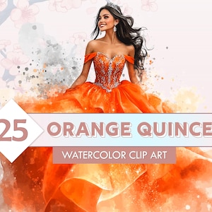 Orange Quinceanera Dress - Etsy Orange Quinceanera Dress - Etsy