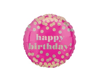 HBD Holographic Dots | Elegant Party Theme Decor  | Birthday Balloons | Holographic Balloon Decor