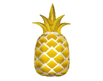 Gouden ananasballonnen | Ananas verjaardagsballonnen | Tropisch verjaardagsthema | Aloha-verjaardagsballonnen | Ballondecoratie