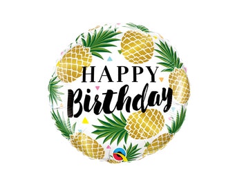 Gouden ananasballonnen | Ananas verjaardagsballonnen | Tropisch verjaardagsthema | Aloha-verjaardagsballonnen | Ballondecoratie