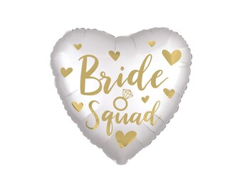 Bride Squad Balloon | Bridal Shower | Satin Gold | Bachelorette Balloons