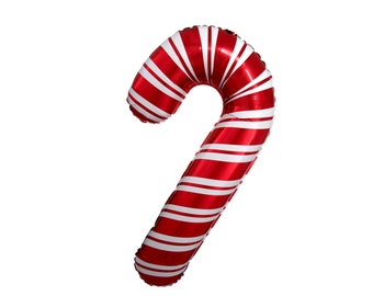 Palloncino a forma di bastoncino di zucchero / Bastoncino di zucchero / Festa di Natale / Palloncini per le feste / Decorazioni per feste / Decorazioni con palloncini per le feste