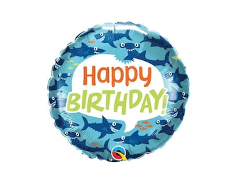 HBD Shark Balloon | Ocean Life Decor | Under The Sea Balloons