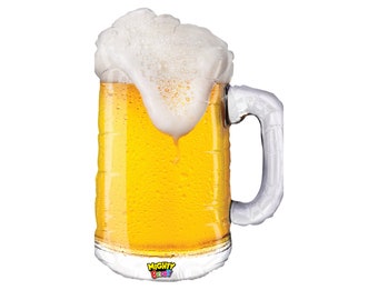 Mighty Beer Mug | Wine Bottle | New Years Balloon  | Birthday Balloons | Father Day Decorations | Father HBD Balloon Decor