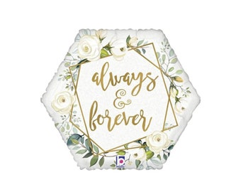 Always & Forever | Happy Anniversary | Elegant Party Theme Decor  | Anniversary Balloons | Wedding Balloon Decor