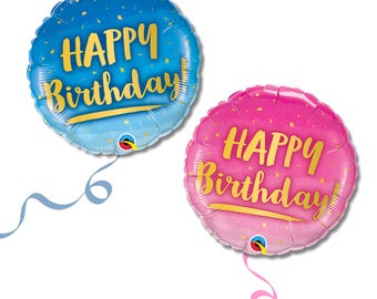 Blue Ombre Happy Birthday | Boy Birthday Balloons | Balloon Decor