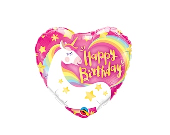 Happy Unicorn Happy Birthday | Girl Birthday Theme Decor  | Unicorn Birthday Balloons | Rainbow Balloon Decor