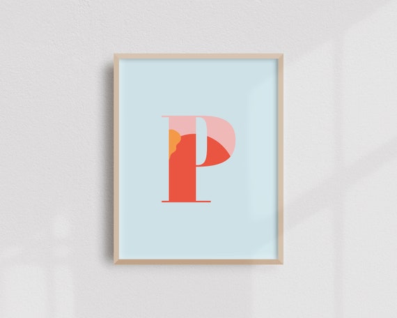 Letter P Printable / Monogram Alphabet Initial / Alphabet | Etsy