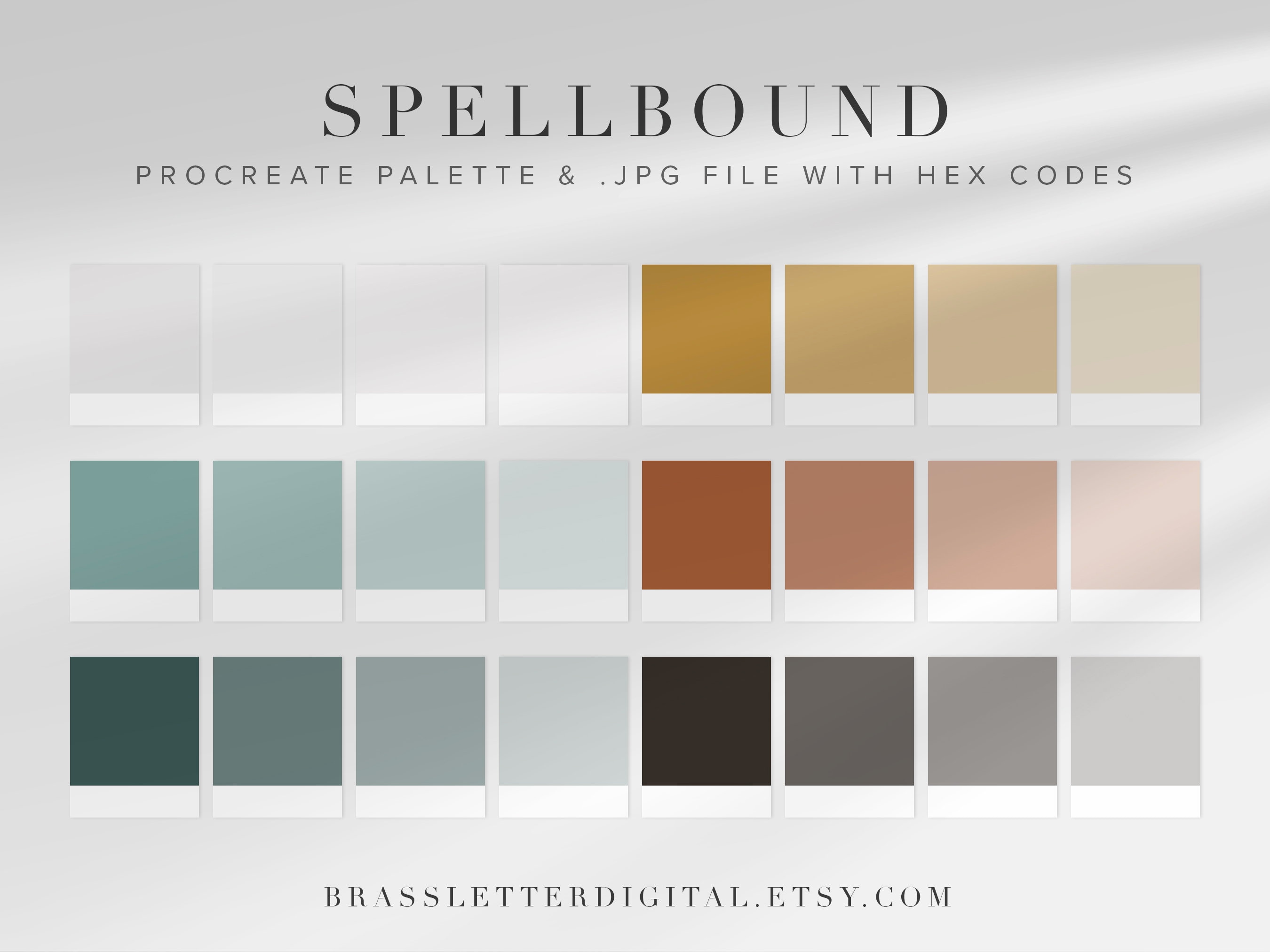 Spellbound Color Palette (procreate Palette & JPG With Hex Codes ...