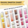 Ohuhu Honolulu B 363 Old & New Codes Swatch Sheet // Fillable and Pre-filled Swatches // Includes All Available Markers as of 2025!