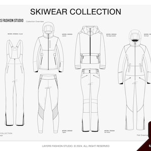 Skiwear Collection fashion sketches