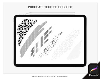 Procreate Fashion Brushes: Texture & Stitching for Flat Sketches (Digital Download)