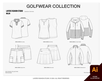 Golfwear Collection fashion sketches