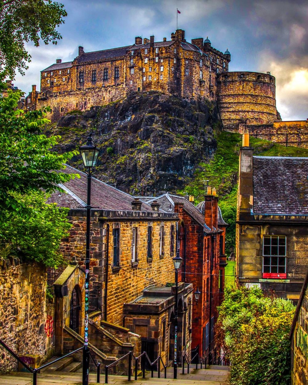 Edinburgh Castle From the Vennel in Scotland 12x8 - Etsy Edinburgh Castle From the Vennel in Scotland 12x8 - Etsy