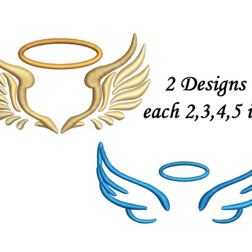 Angel Wings Embroidery Design 2 Designs 4 Sizes Each Machine - Etsy