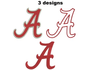 Alabama Embroidery Design - 3 diseños Descarga instantánea