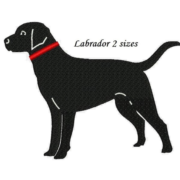 Labrador Dog Embroidery Design - 2 sizes Retriever embroidery INSTANT DOWNLOAD