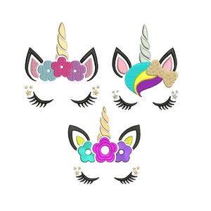 Unicorn Embroidery designs - Unicorn embroidery machine 5 designs instant download