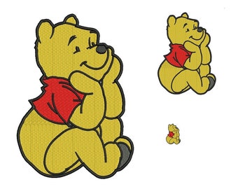 Winnie The Pooh embroidery design - 7 sizes instant download