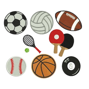 Soccer ball Embroidery Design - set of 8 Machine Embroidery Designs - instant download