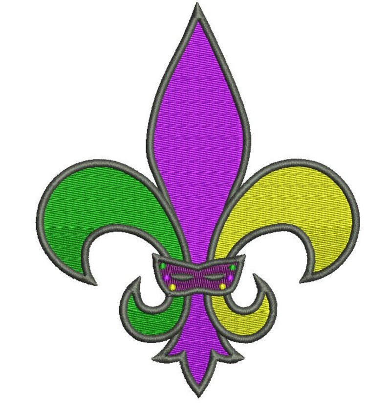 mardi gras embroidery shirt